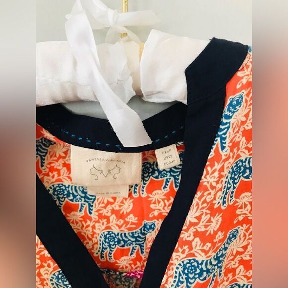 Anthropologie Vanessa Virginia Honore Tiger Print Blouse - Picture 5 of 9